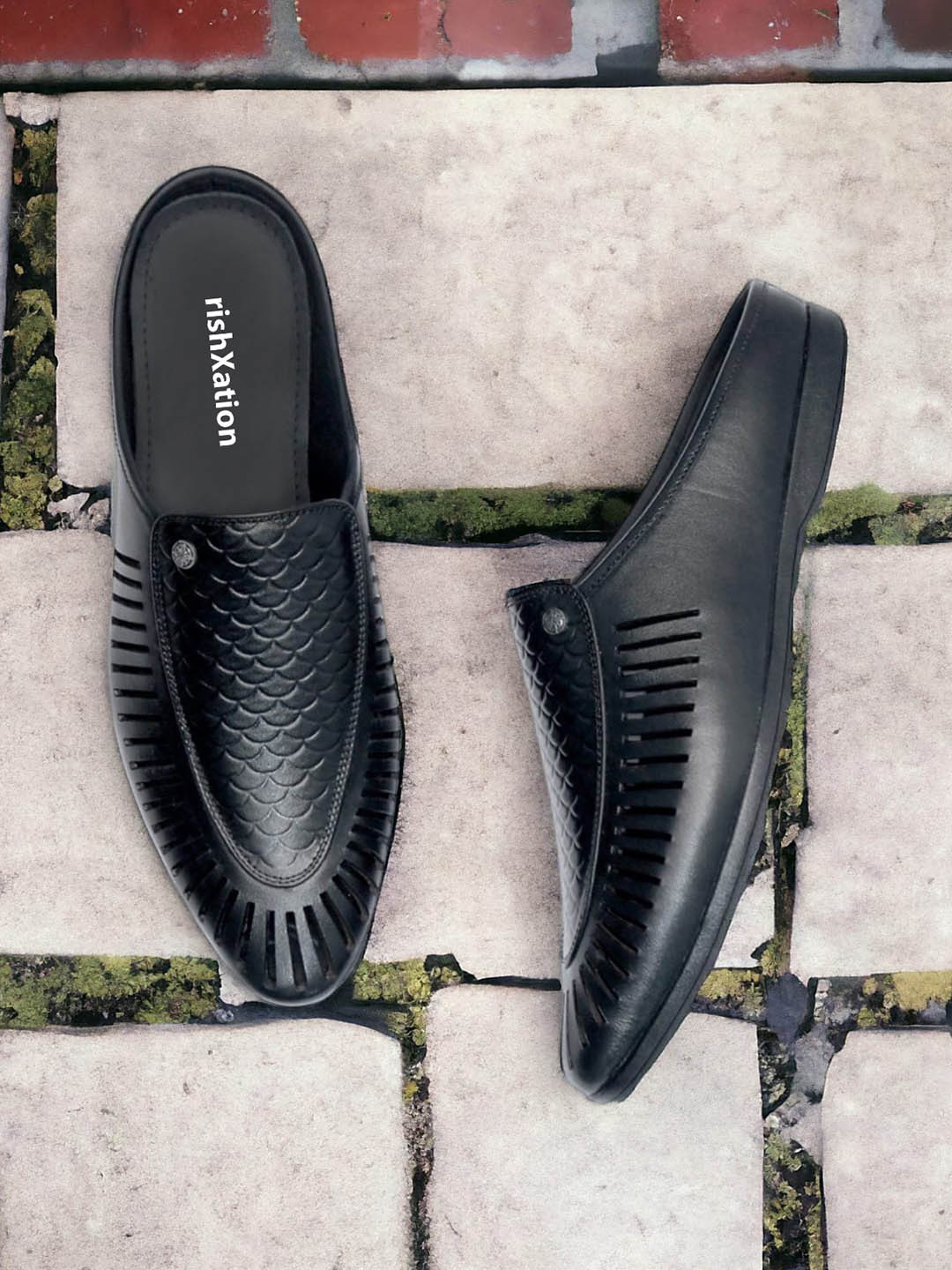 rishXation Men Ethnic Leather Fisherman Sandals