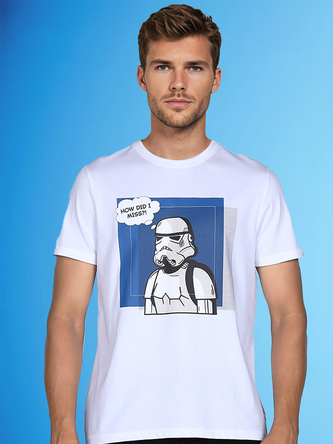 Lee X Stormtrooper Graphic Print White Crew Neck Tshirt