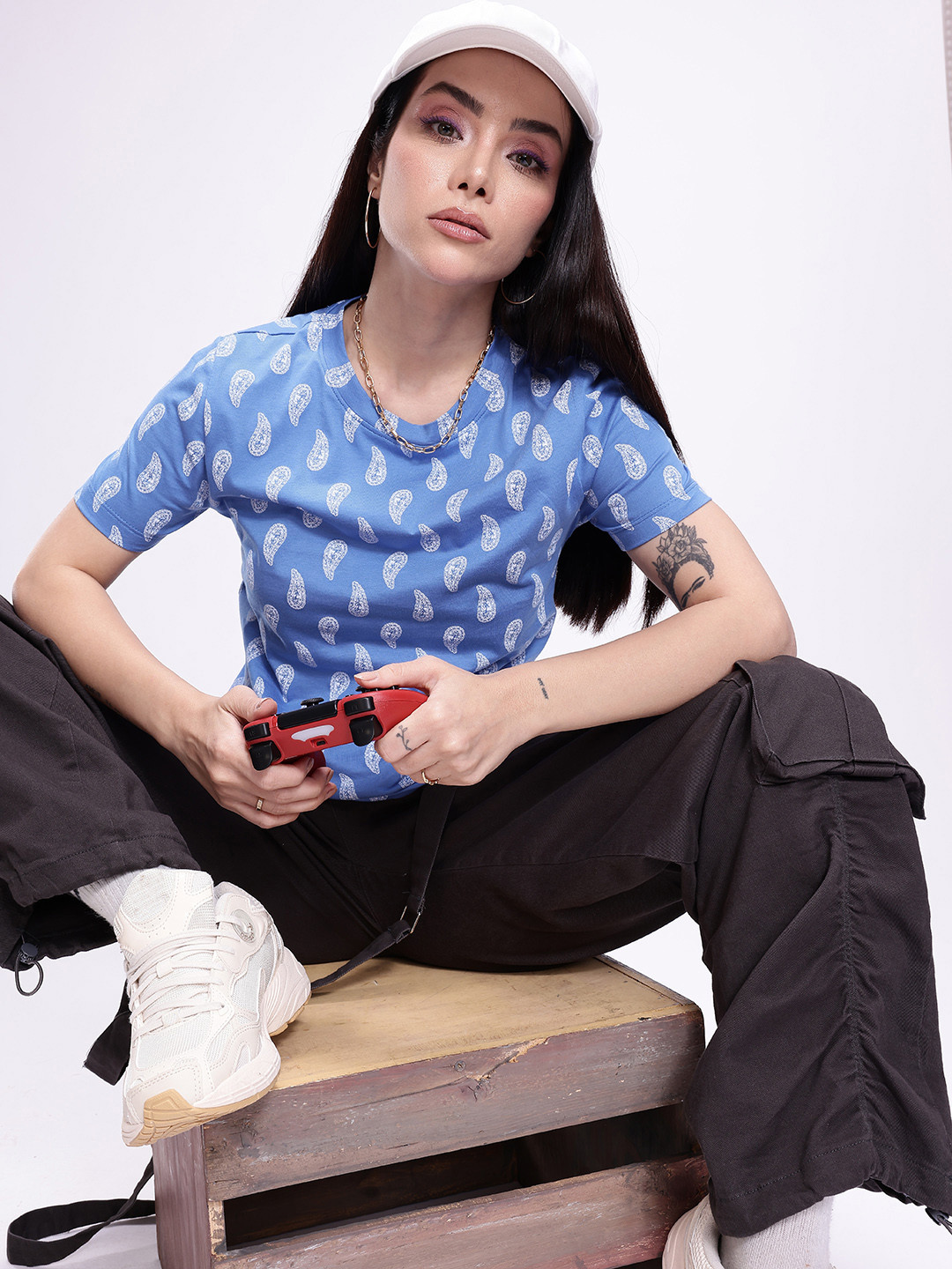 Kook N Keech Paisley Printed Pure Cotton T-shirt