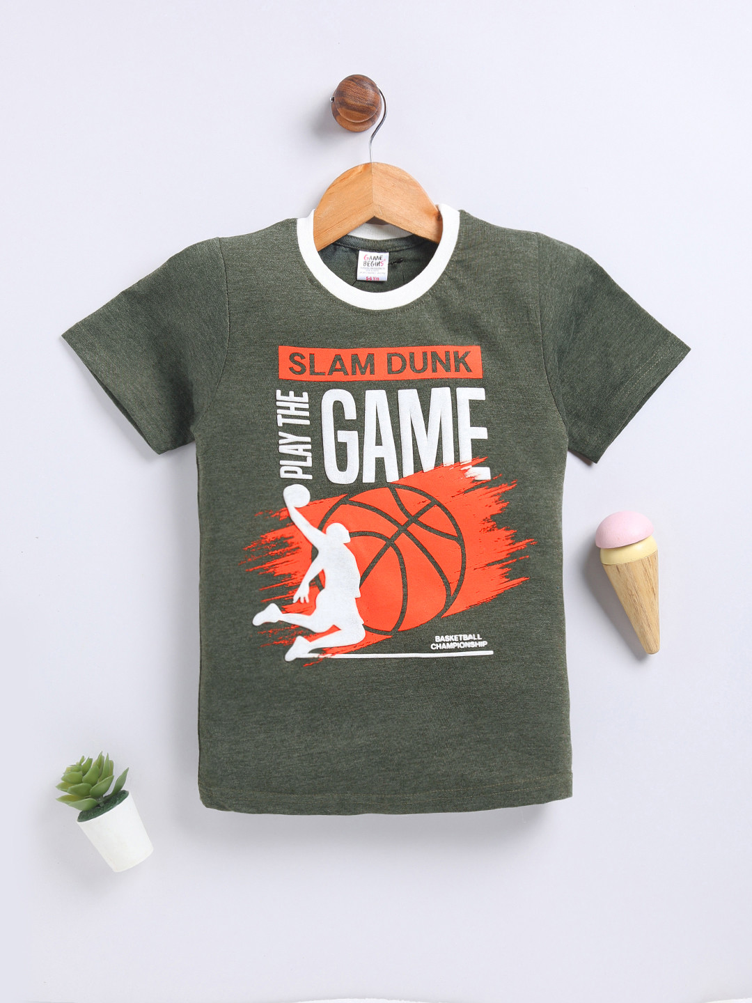 Here&Now X Game Begins Boys Typography Puff Printed T-shirt