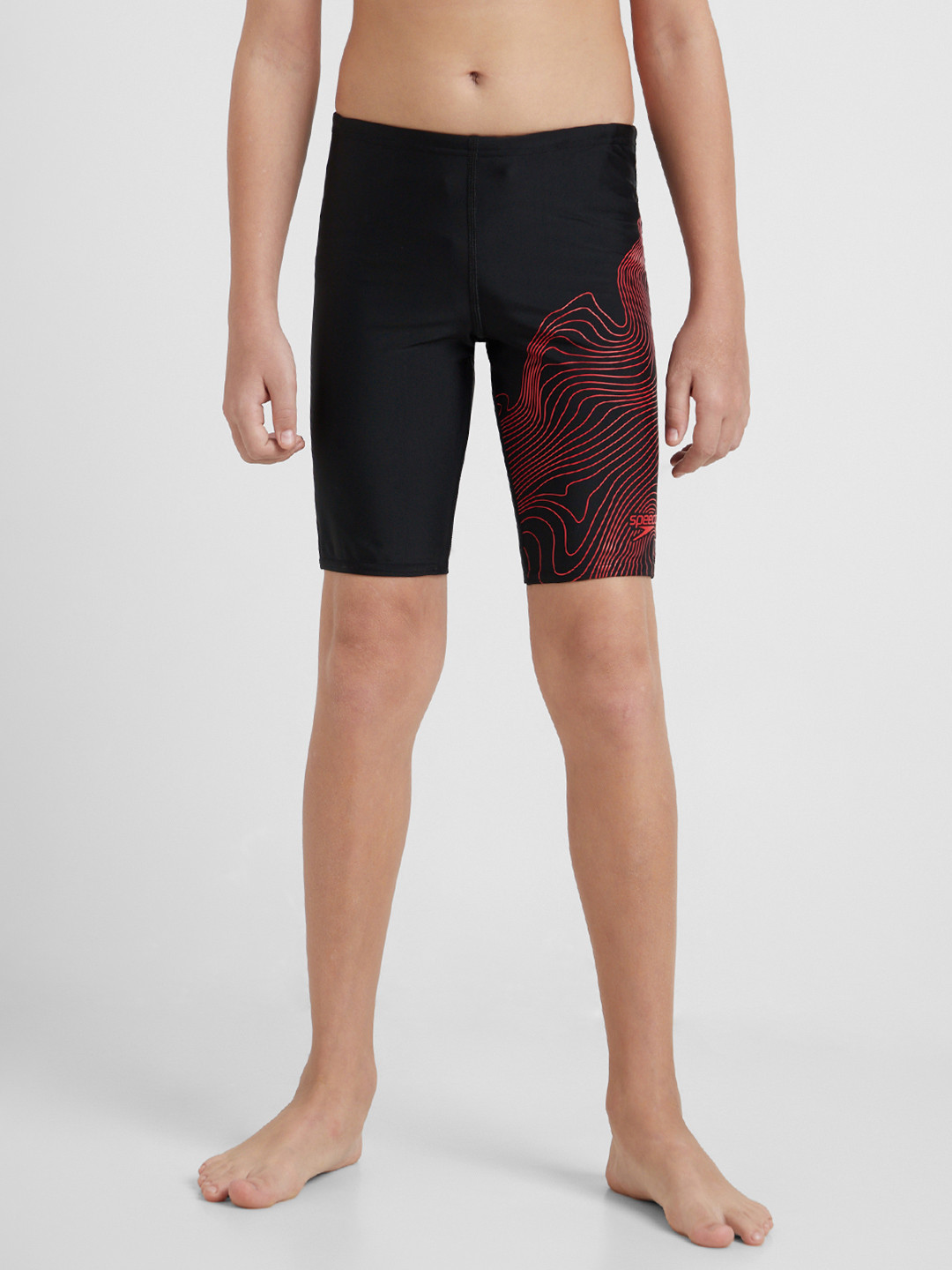 Speedo Boys Endurance10 Tide Print Sports Gala Logo Jammer With UPF 40+ Sun Protection
