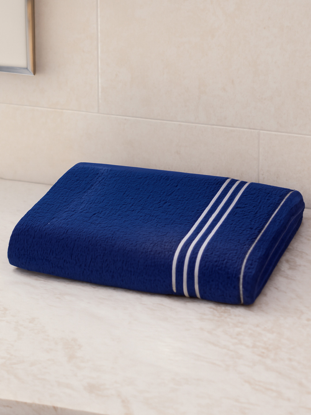 Kuber Industries Blue Striped Design Super Absorbent FaceTowels