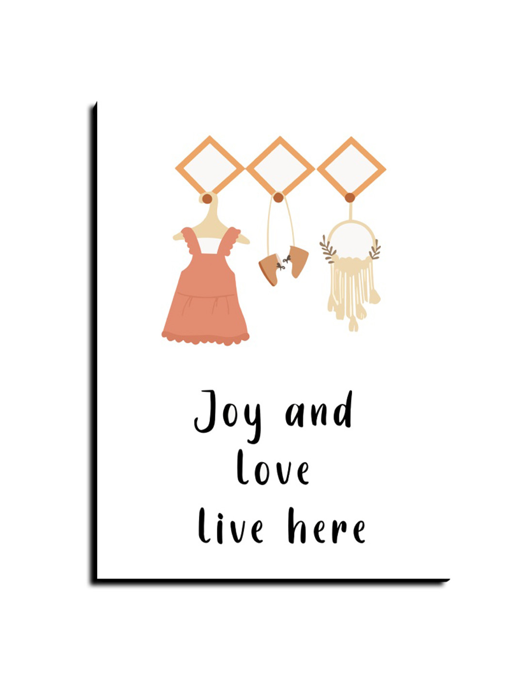 Chalk My Theme White & Black 1 Piece Wood Other Wall Paintings