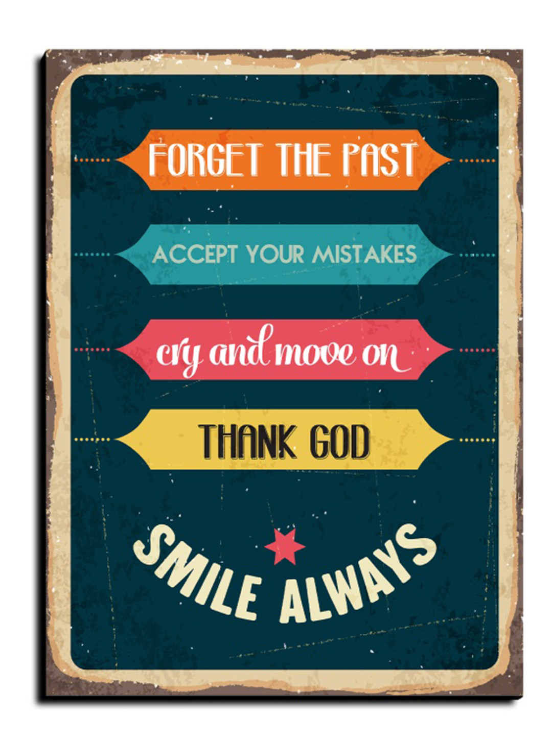 Chalk My Theme Blue & Pink 1 Piece Wood Other Wall Paintings