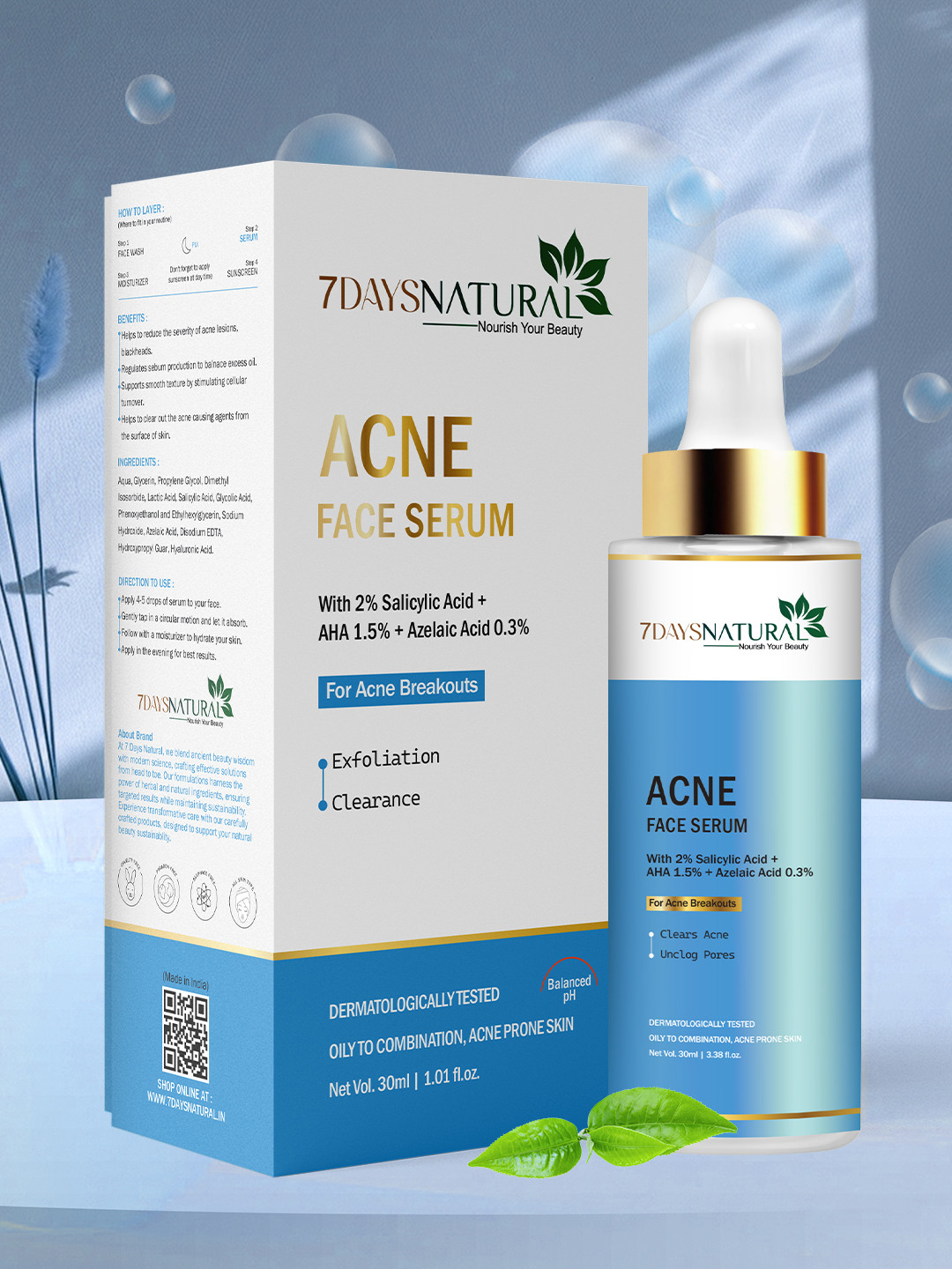 7DAYSNATURAL Natural Nourish Your Beauty Acne 2 % Salicylic Acid Face Serum  - 30 ml