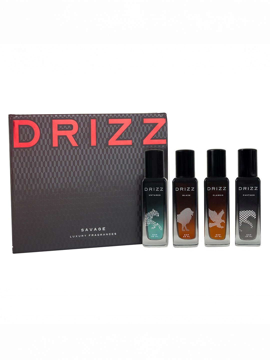 DRIZZ Savage Luxury Set Of 4 Eau de Parfum Fragrance Gift Set - 20 ml Each