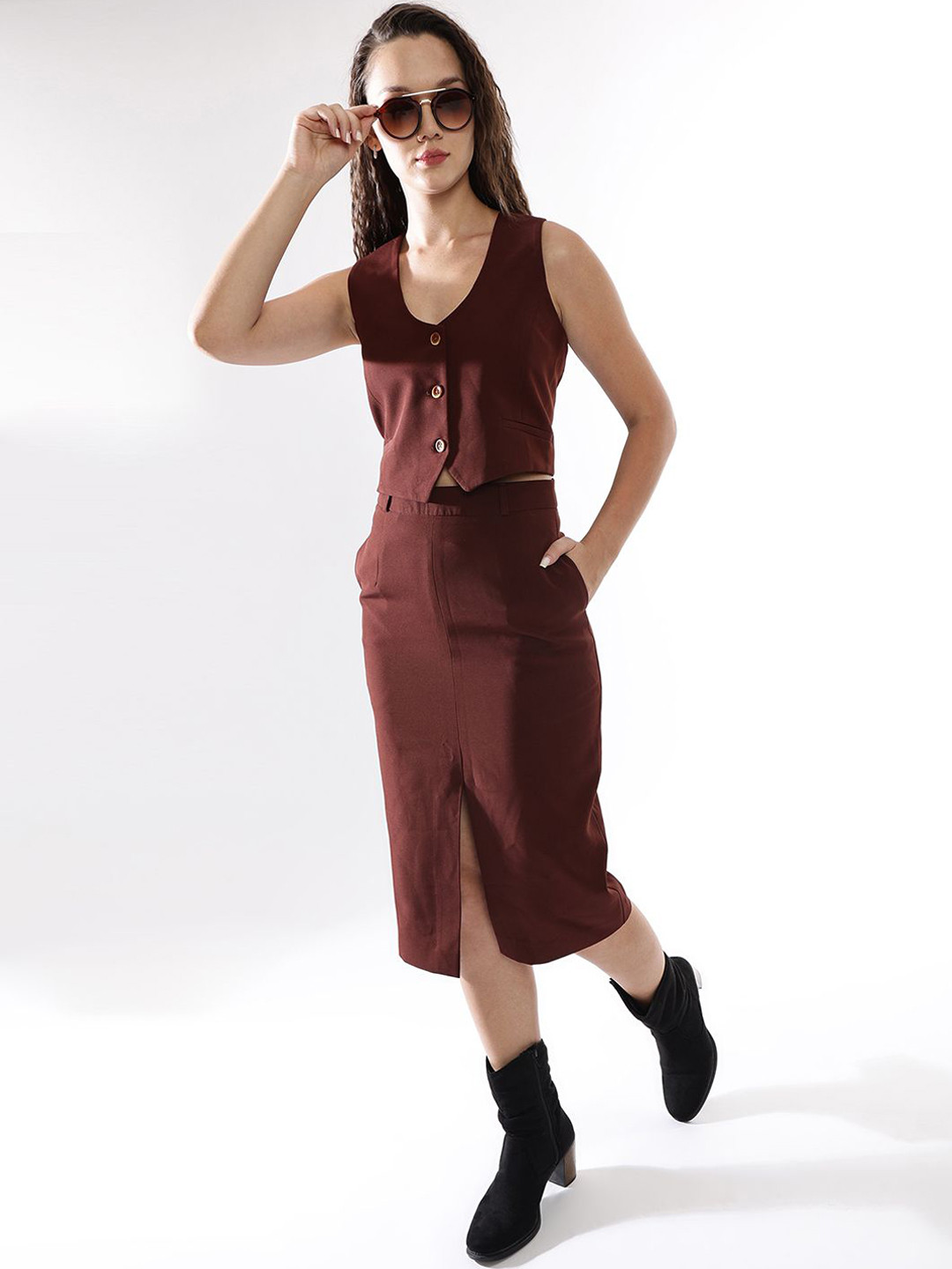 High Star Sleeveless V-Neck Waistcoat