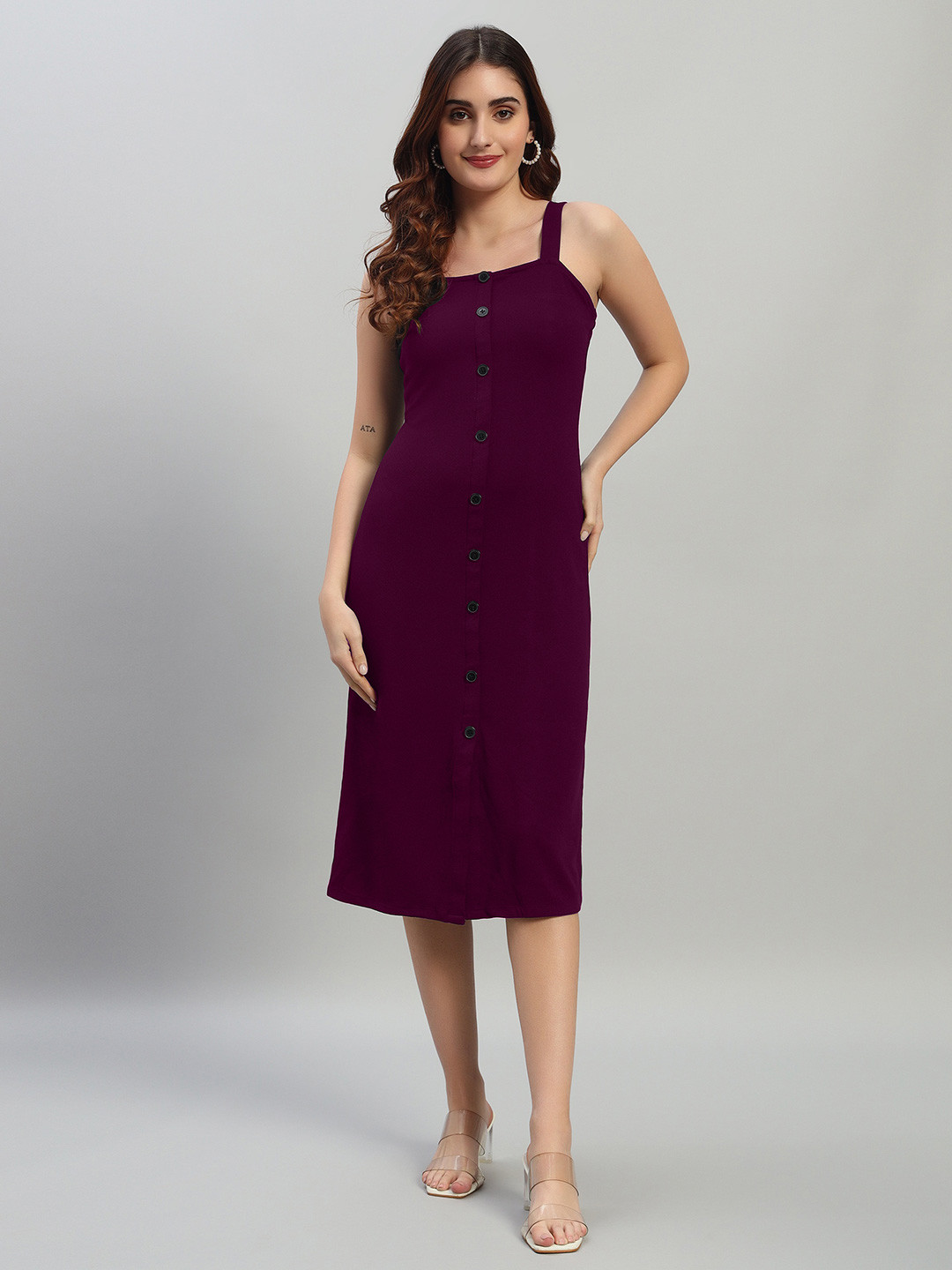 Attire Empire Bodycon Midi Dress
