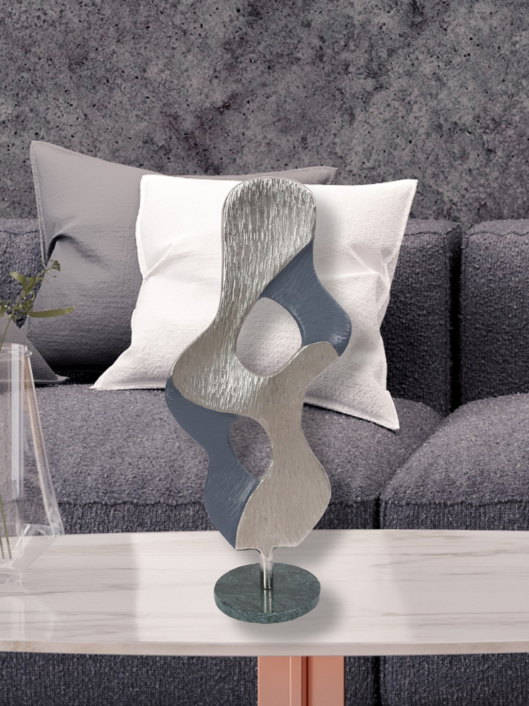 Cocovey Homes Multicoloured Metal Metallic Living Room Small Showpiece - 19.7 Inches