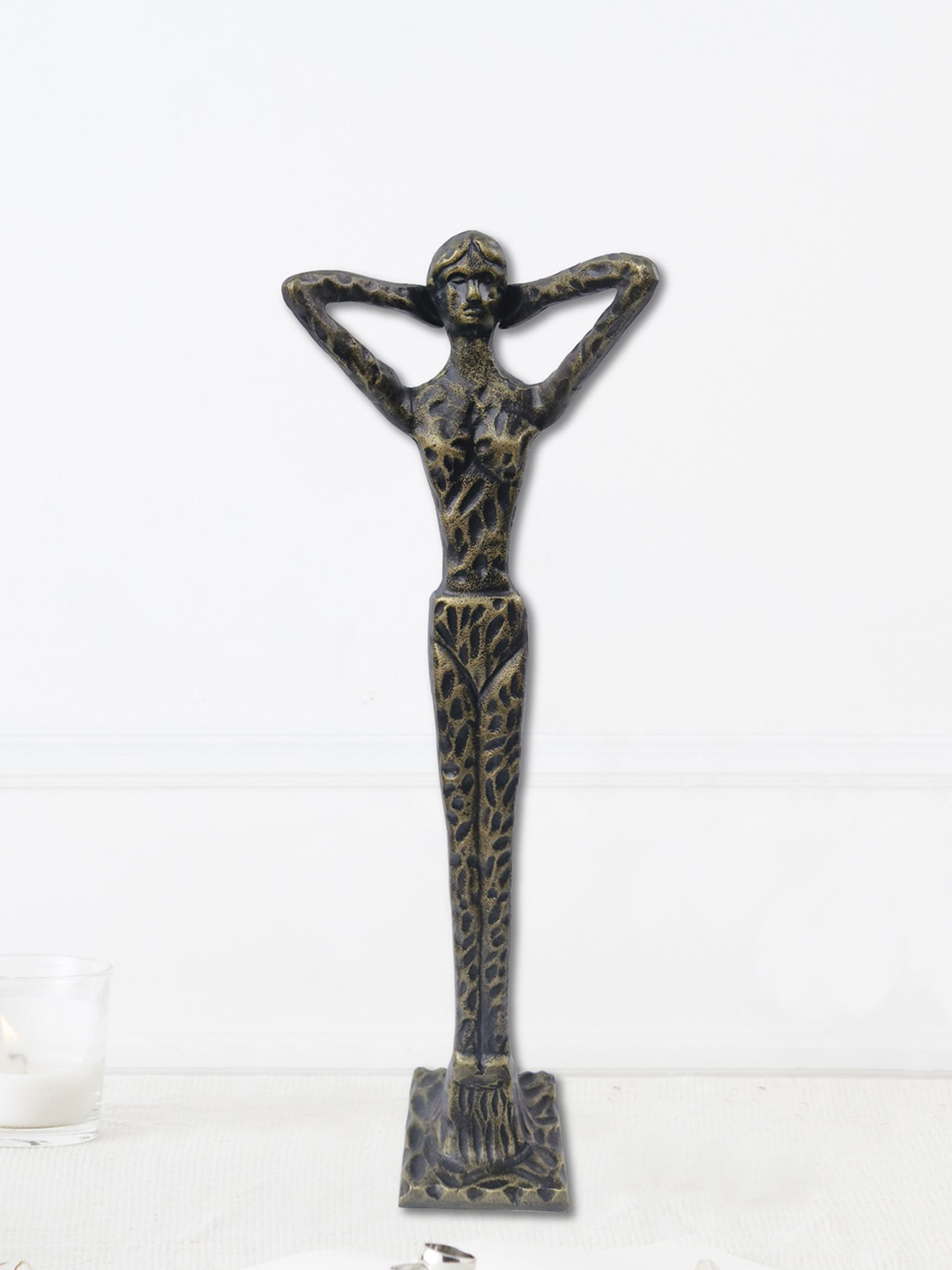 Cocovey Homes Gold Metal Metallic Living Room Extra Large Showpiece - 28.7 Inches