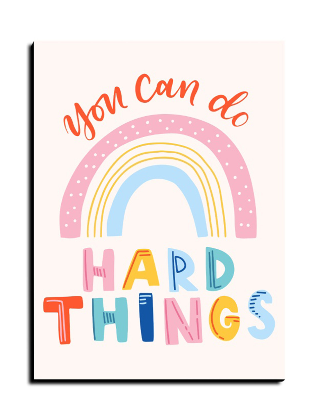 Chalk My Theme White & Pink 6 and more Piece Wood Other Wall Paintings