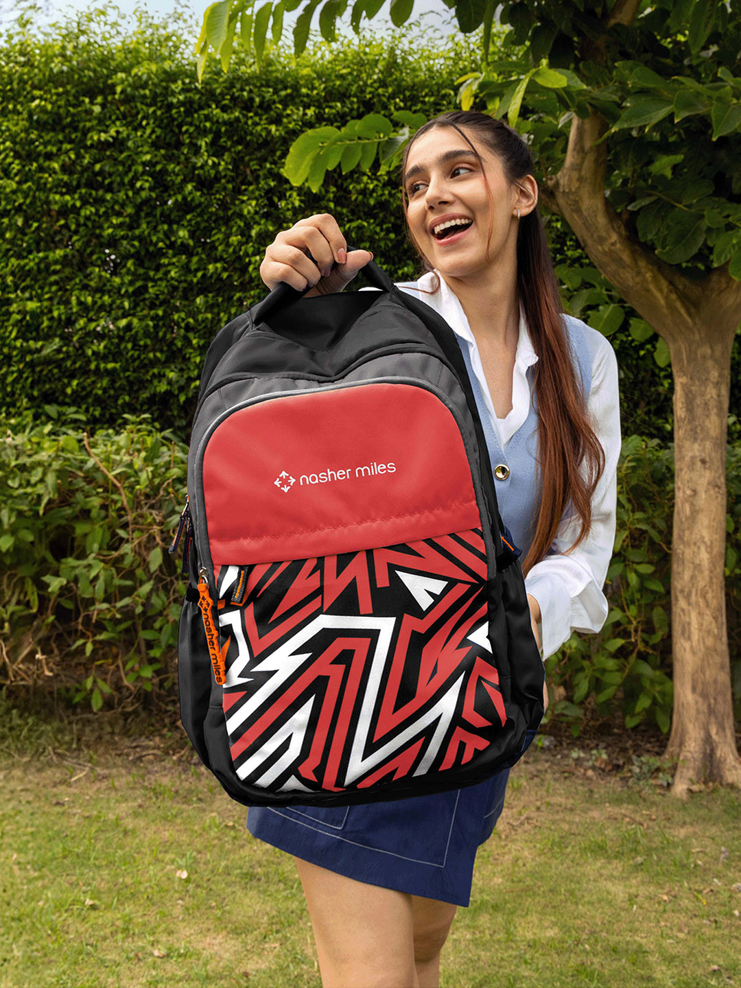 Nasher Miles Physics Laptop Backpack 31 Liters Polyester with Raincover (Black)