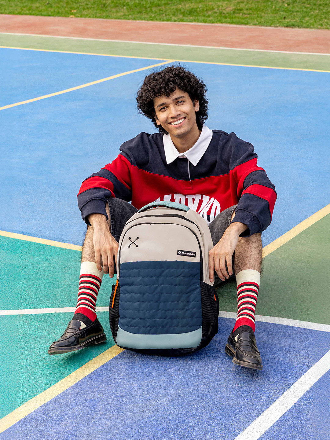 Nasher Miles Coding Laptop Backpack 31 Liters Polyester with Raincover (Grey Green)