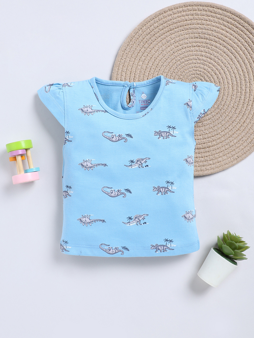 YK X Tinyo Girls Printed Cotton Top