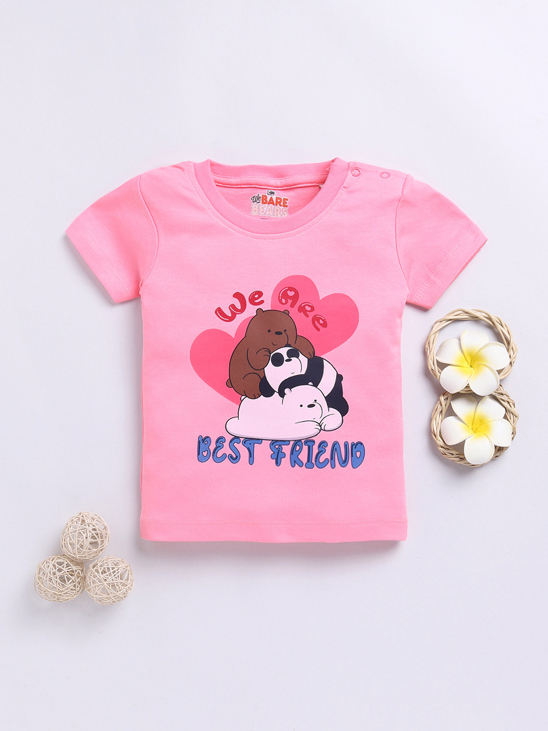 YK X Tinyo Girls Pure Cotton Printed T-shirt