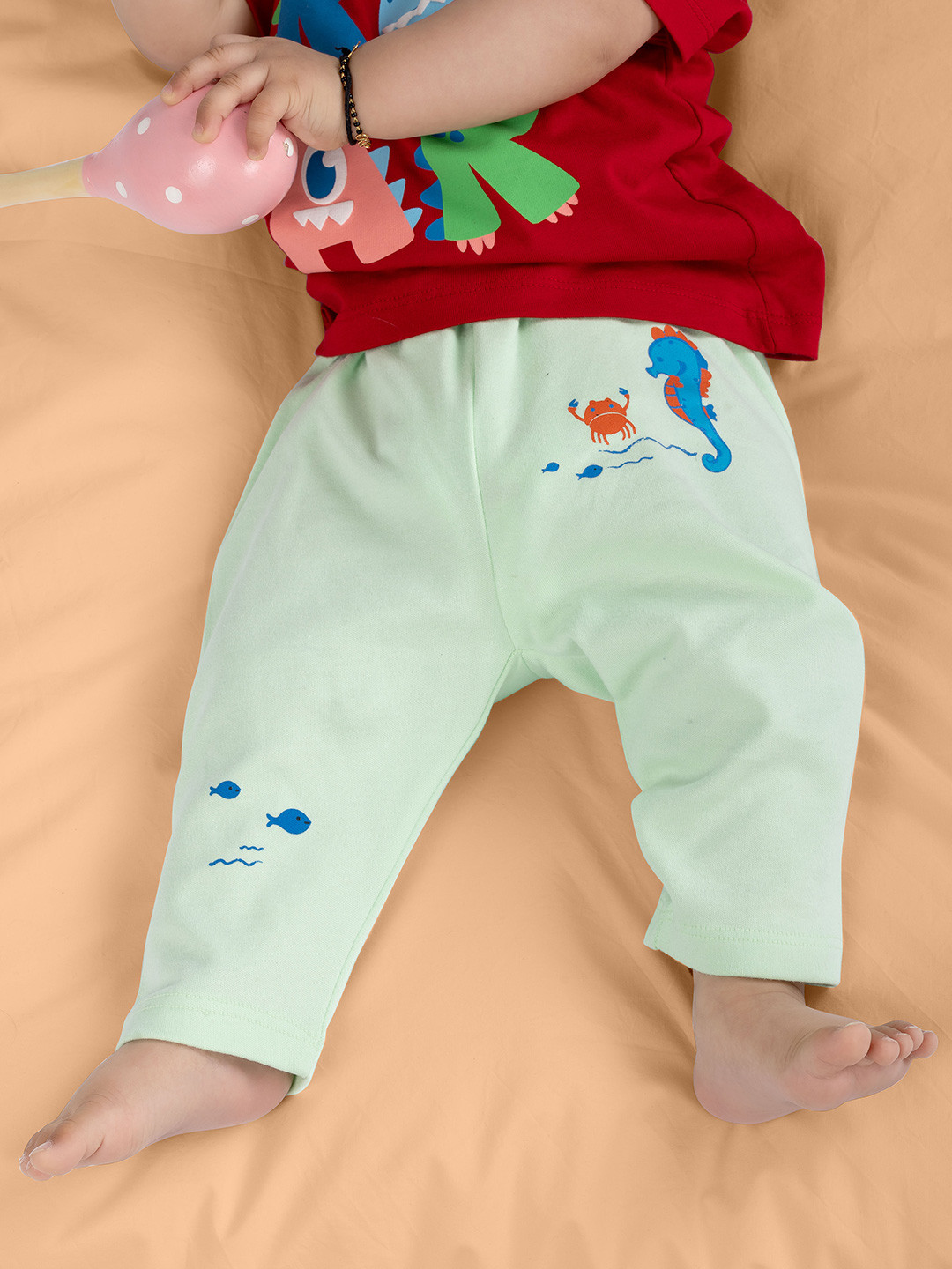 BONTOTS Infant Boys Ocean Friends Printed Organic Cotton Pyjama