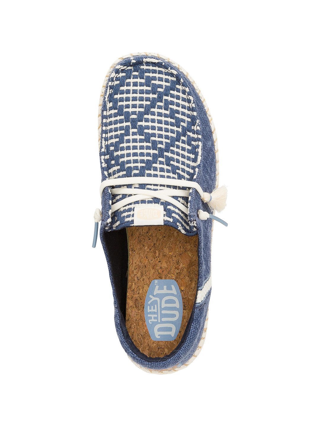 HEYDUDE Women Wendy Funk Coastal Woven Design Slip-on Stretch-Lace Loafers