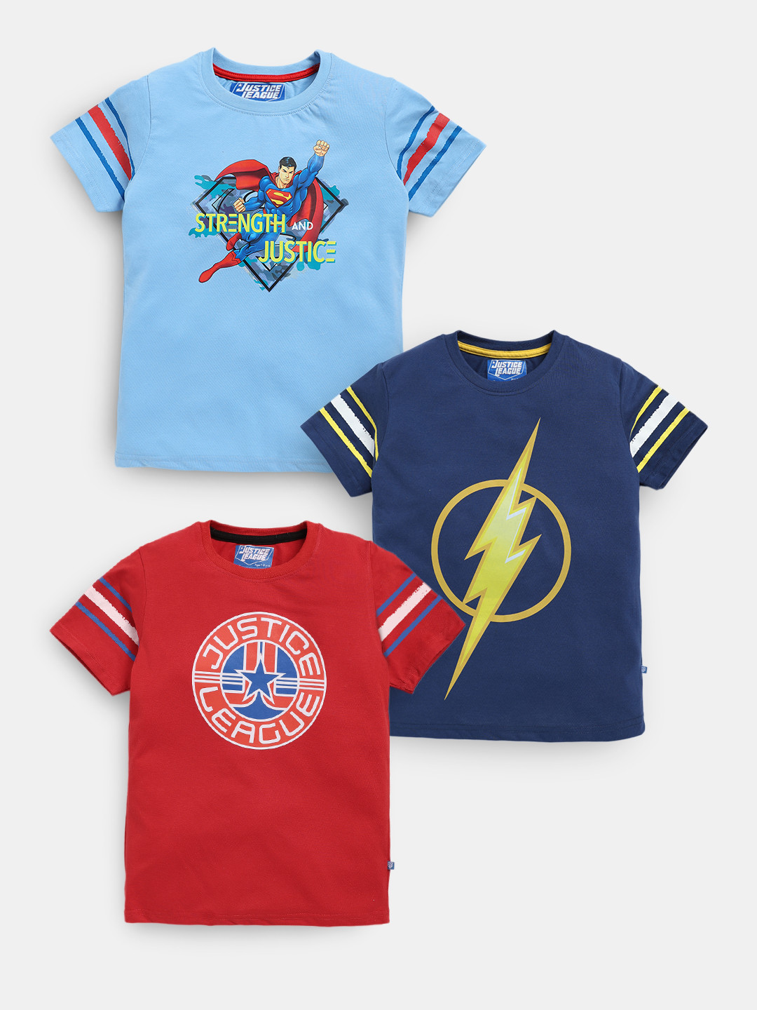Here&Now X Game Begins Boys Set of 3 Assorted Cotton Printed T-shirts