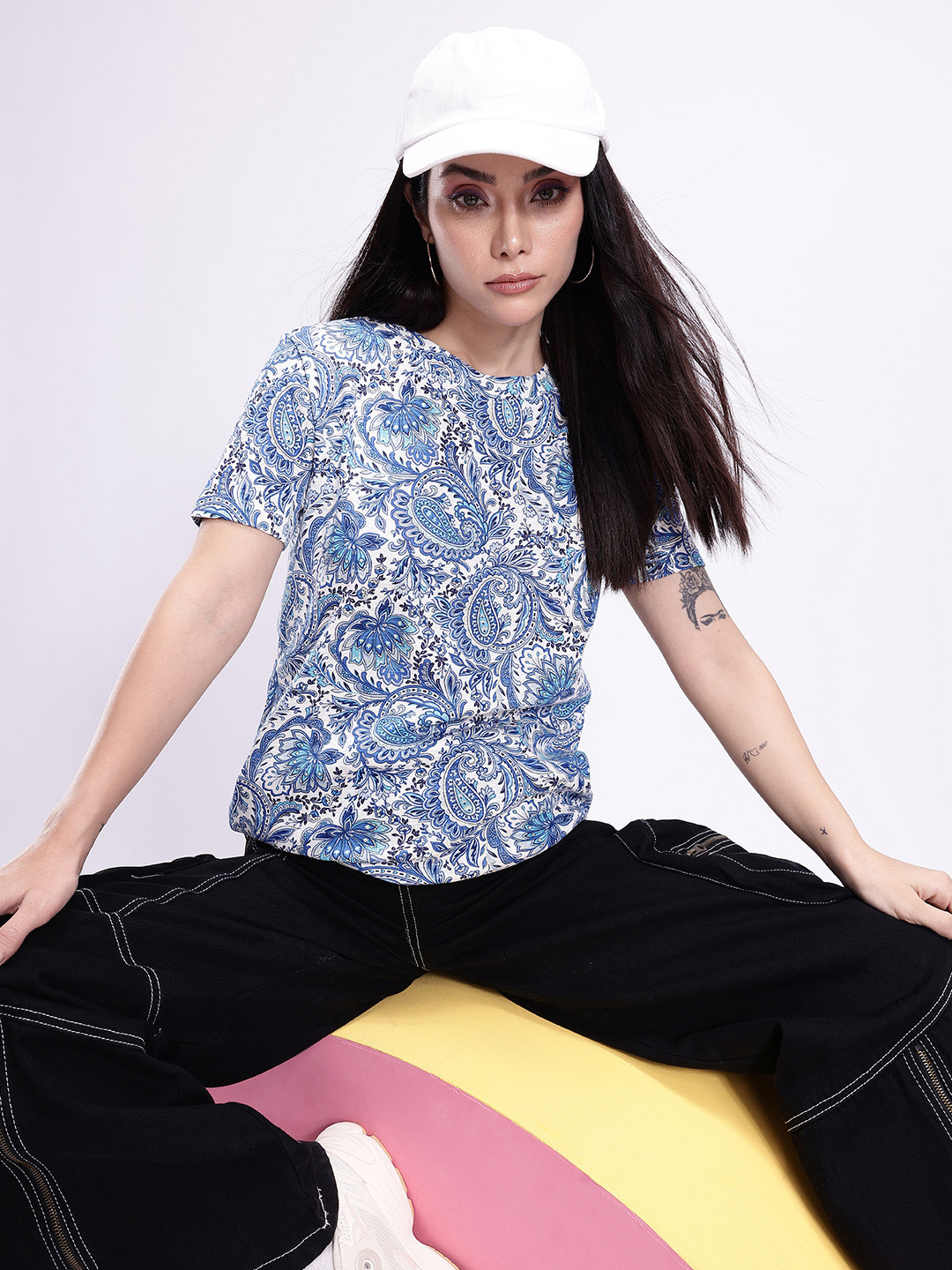 Kook N Keech Paisley Printed Pure Cotton T-shirt