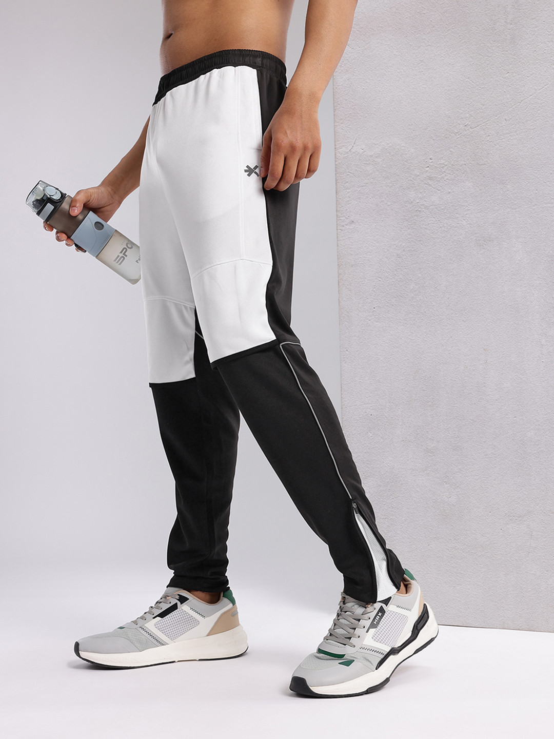 HRX by Hrithik Roshan Men Colorblocked Rapid-Dry Running Track Pants