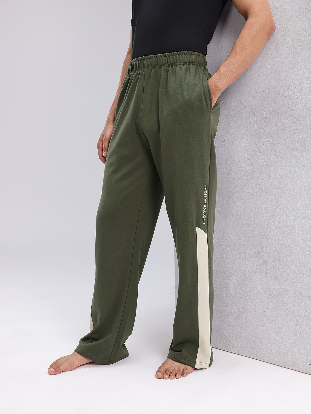 HRX by Hrithik Roshan Men Side Contrast Detail Yoga Track Pants