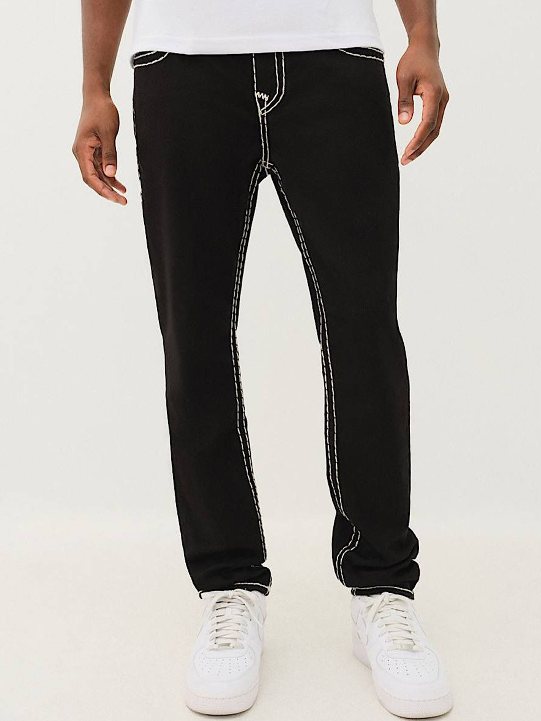 True Religion Slim Fit Mid Rise Solid Jeans