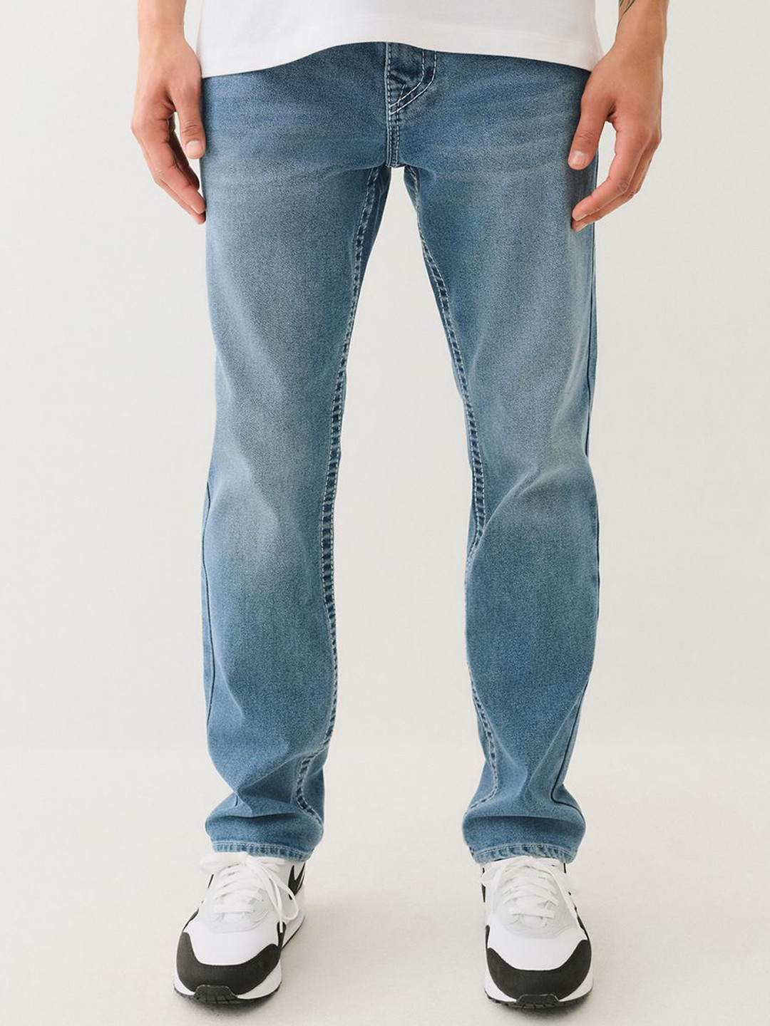 True Religion Men Big T Rocco Slim Fit Mid Rise Washed Jeans