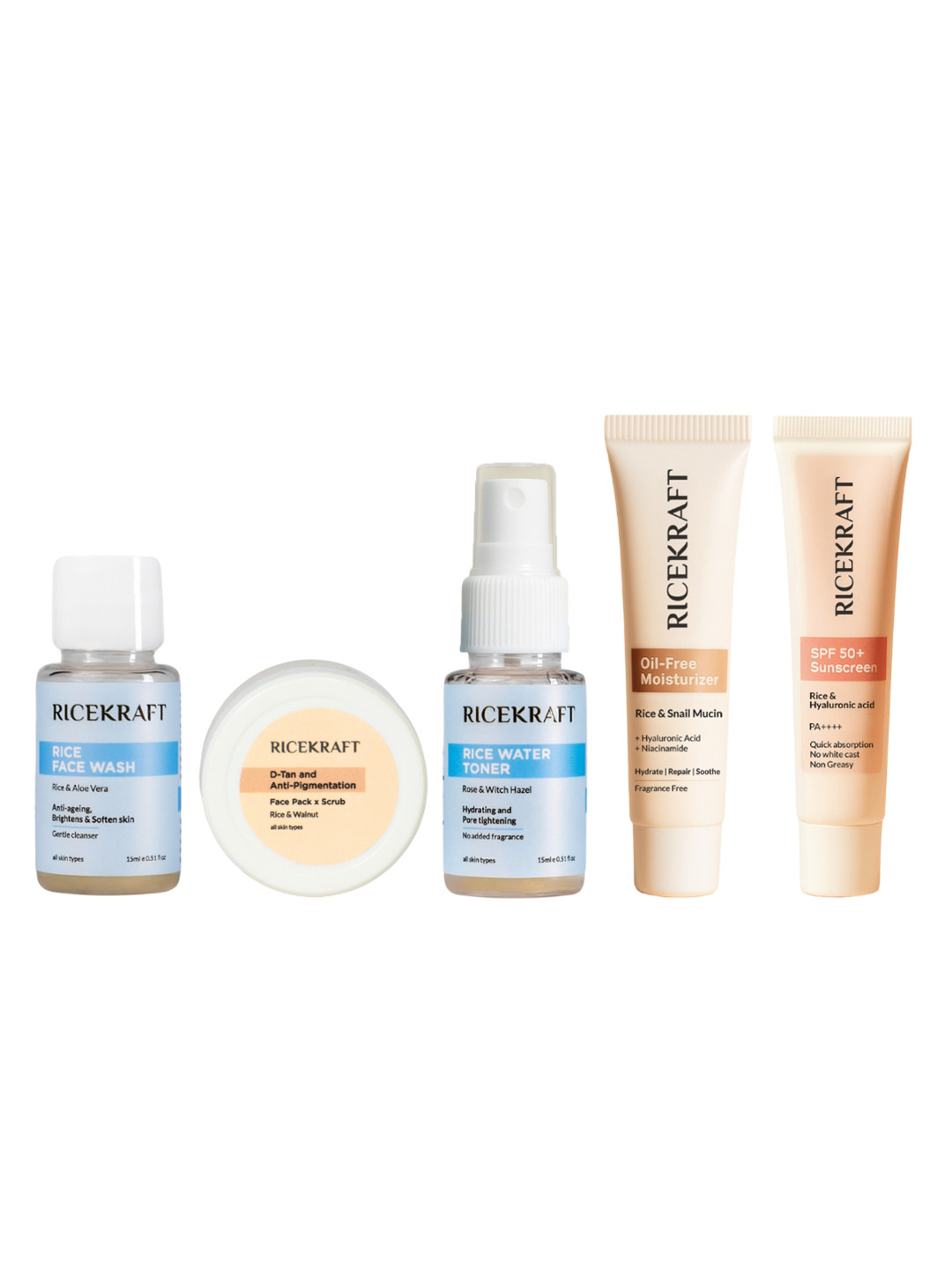 Ricekraft Set Of 5 K-Beauty Experience Pack
