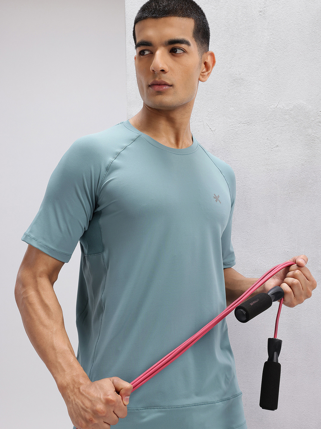 HRX by Hrithik Roshan Mesh Panel Back Rapid-Dry Training T-shirt