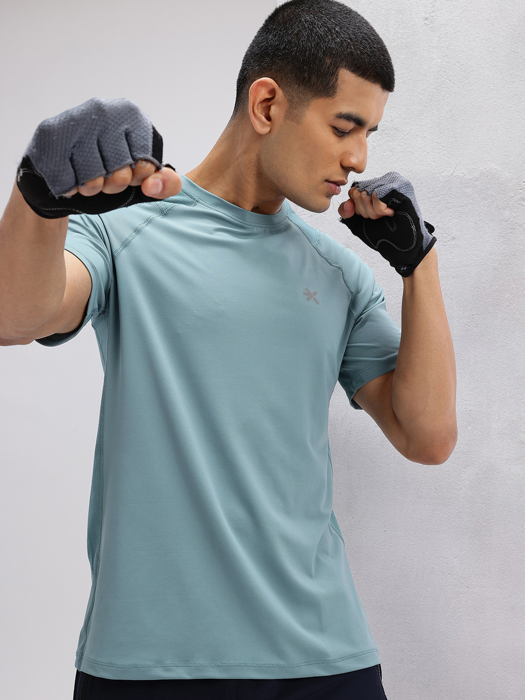 HRX by Hrithik Roshan Mesh Panel Back Rapid-Dry Training T-shirt