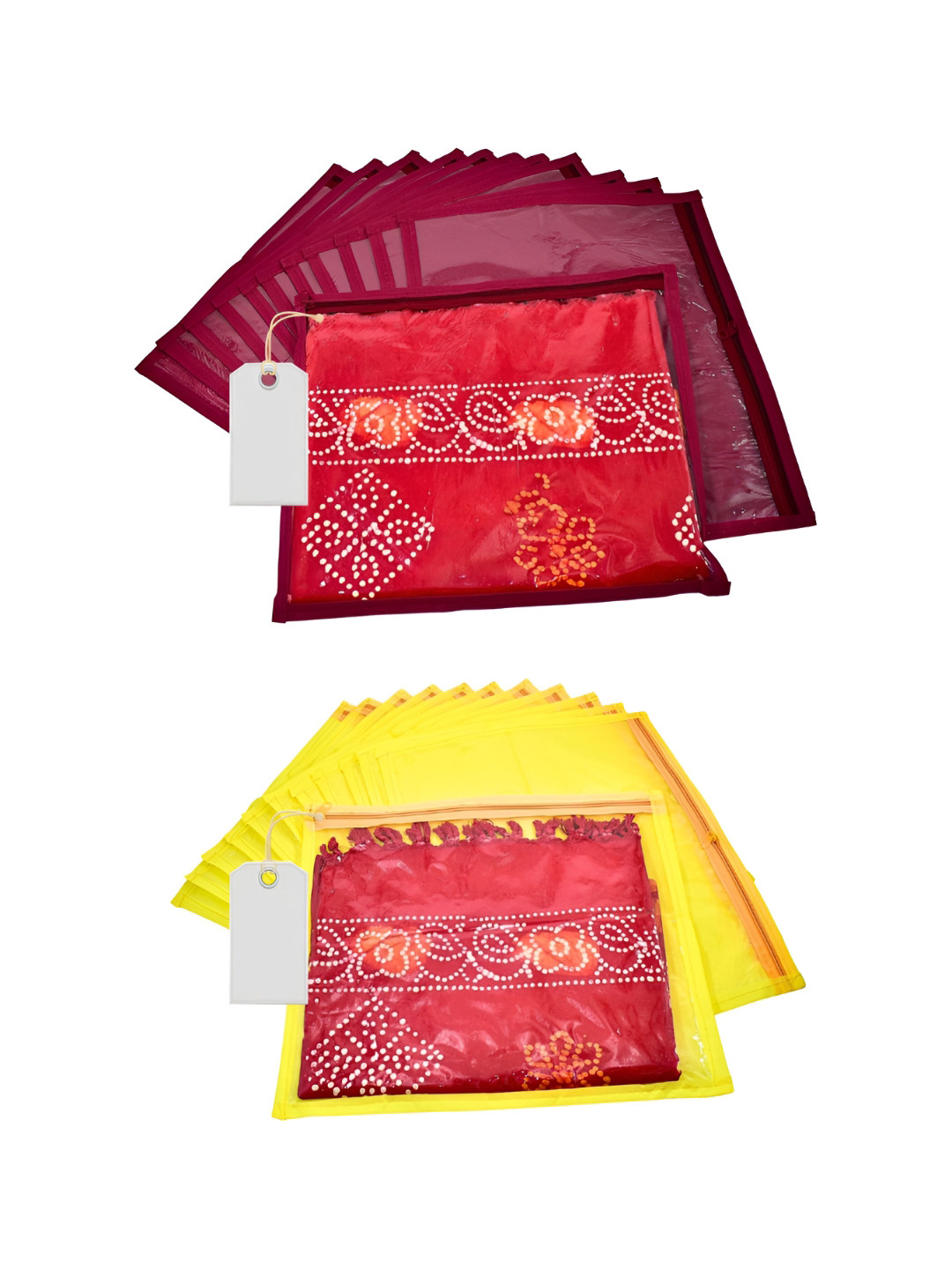 Ajabh Set of 24 Multi-Utility  Saree Cover Bag Wardrobe Storage Organisers
