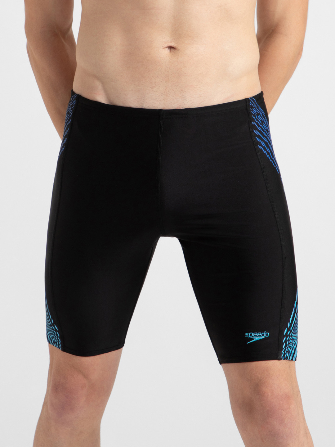 Speedo Men Endurance10 Tech Print Placement Panel Jammer With UPF 40+ Sun Protection