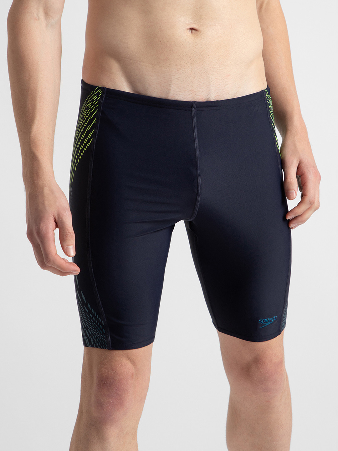 Speedo Men Endurance10 Tech Print Placement Panel Jammer With UPF 40+ Sun Protection