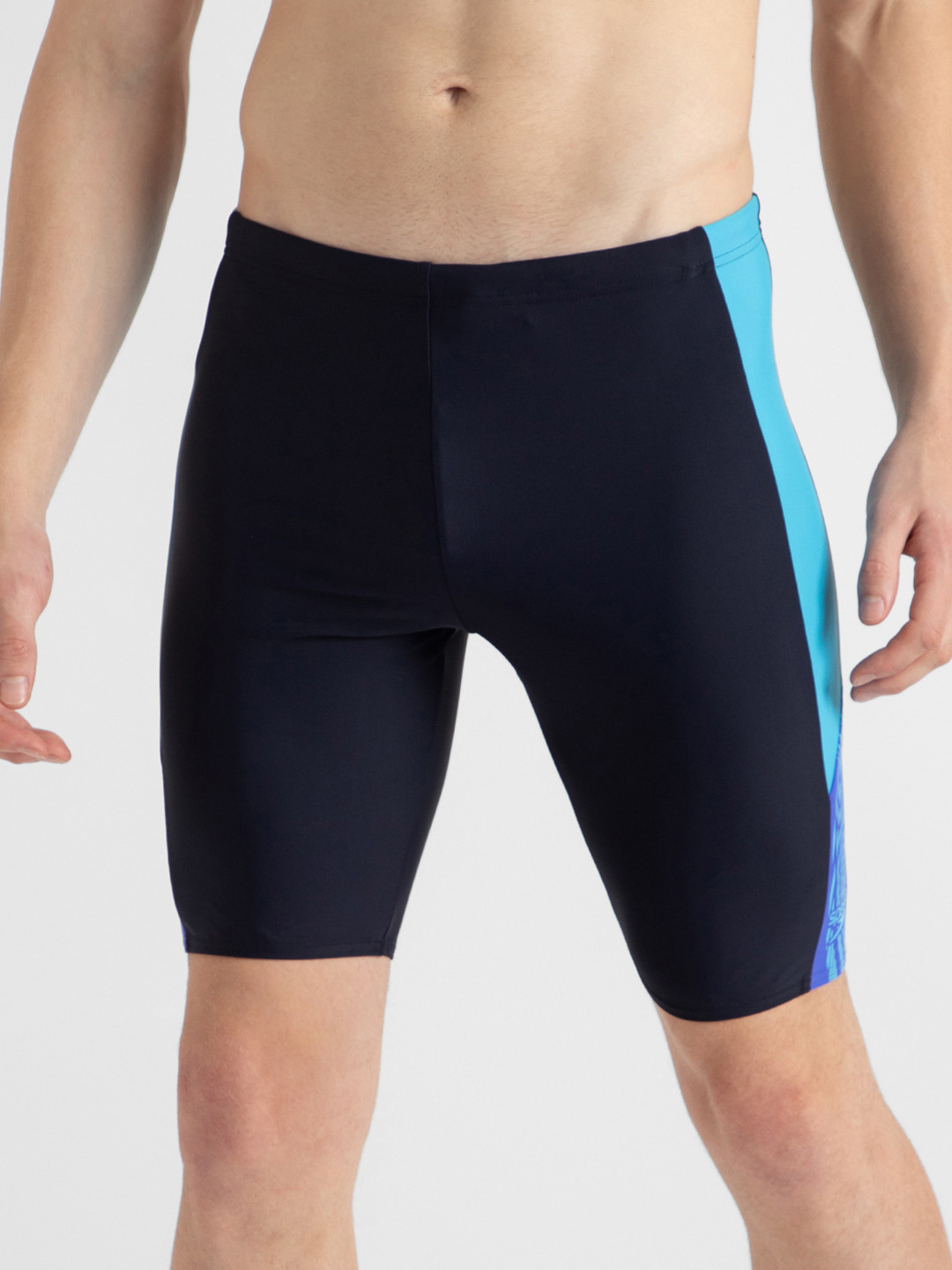 Speedo Men Endurance10 Placement Panel Print Dive Jammer With UPF 40+ Sun Protection