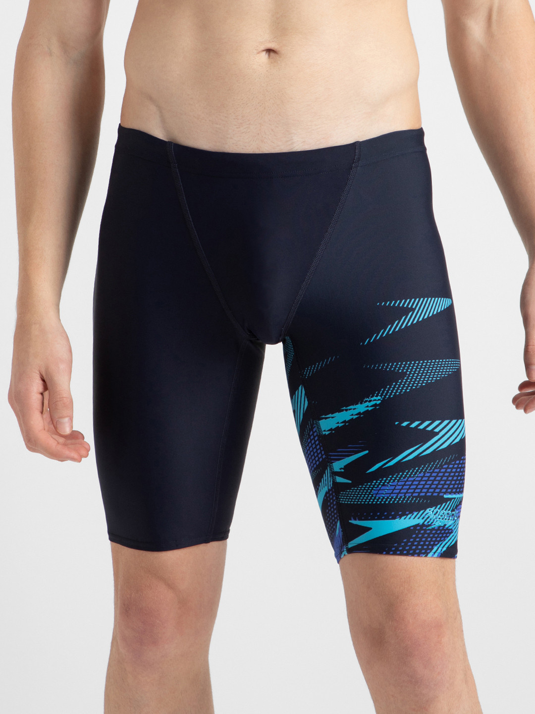 Speedo Men Endurance10 Hyperboom Print V-Cut Jammer With UPF 40+ Sun Protection