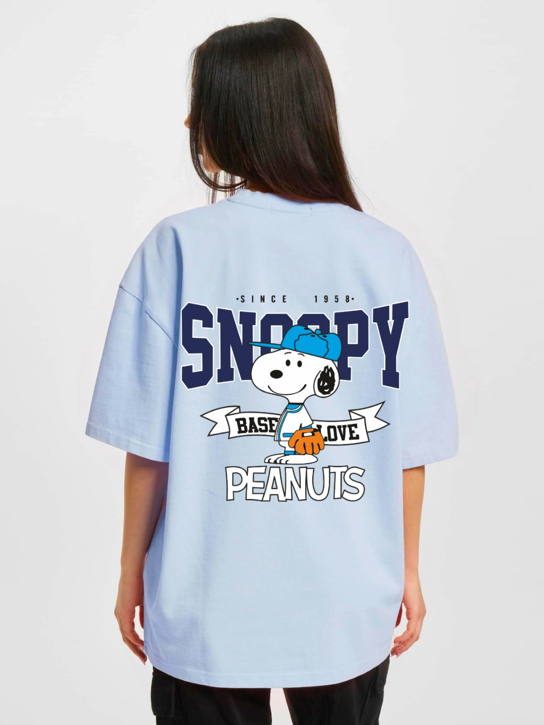 RAYACLOSET Women Printed Drop-Shoulder Sleeves Applique T-shirt