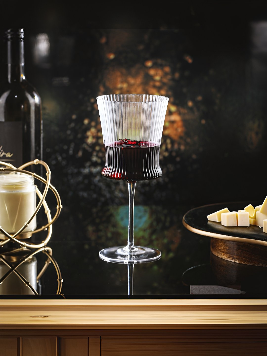 Troveas Set Of 2 Celestial German Crystal Wine Glass