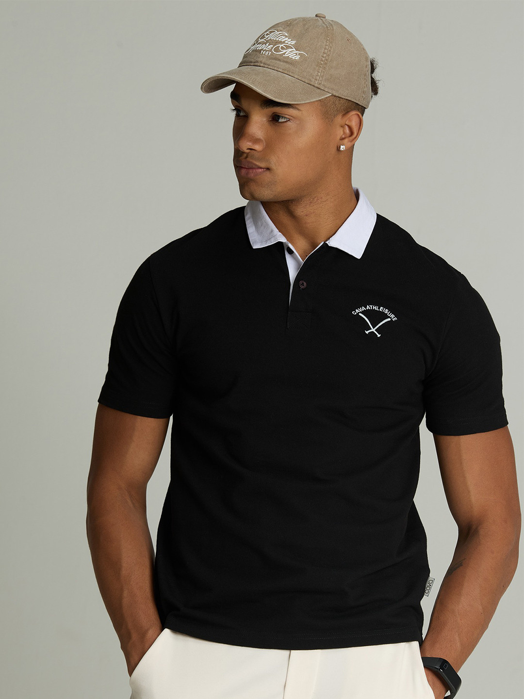 Cava Black Baseline Polo