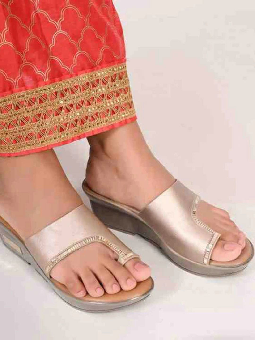 San Marino by Shoe Bank Embellished Party Wedge Sandals with Buckles