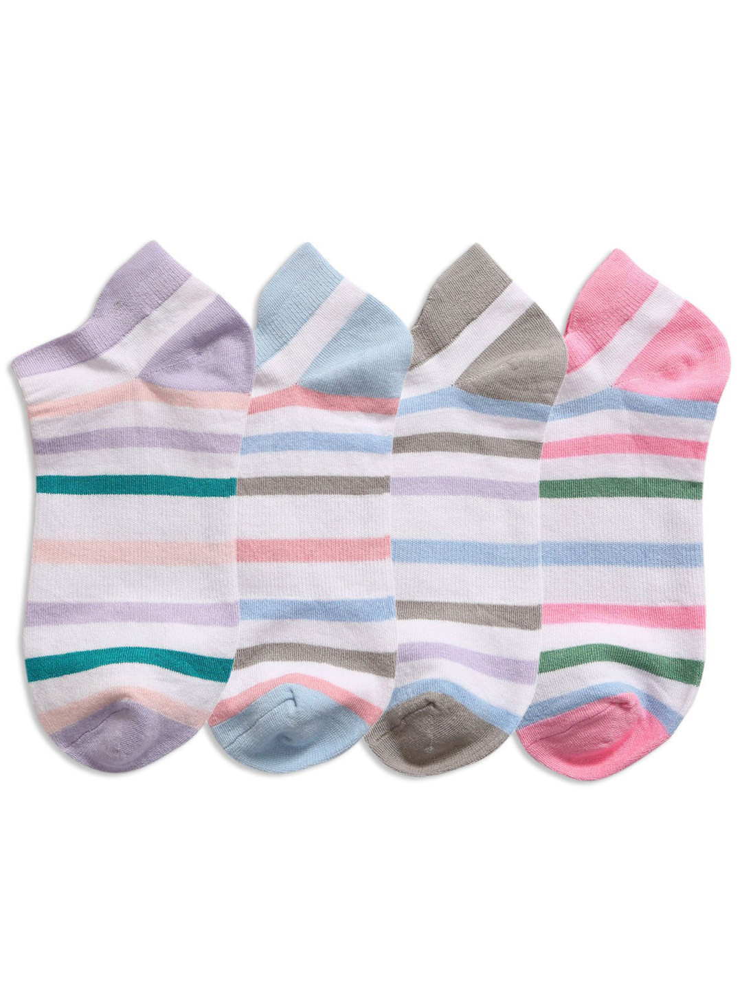 N2S NEXT2SKIN Women Pack Of 4 Assorted Sneaker Ankle-Length Socks