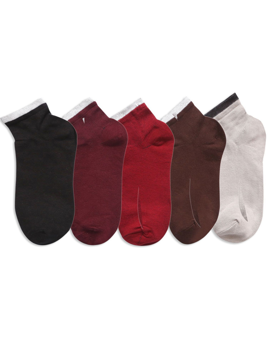 N2S NEXT2SKIN Women Pack Of 5 Assorted Sneaker-Length Socks
