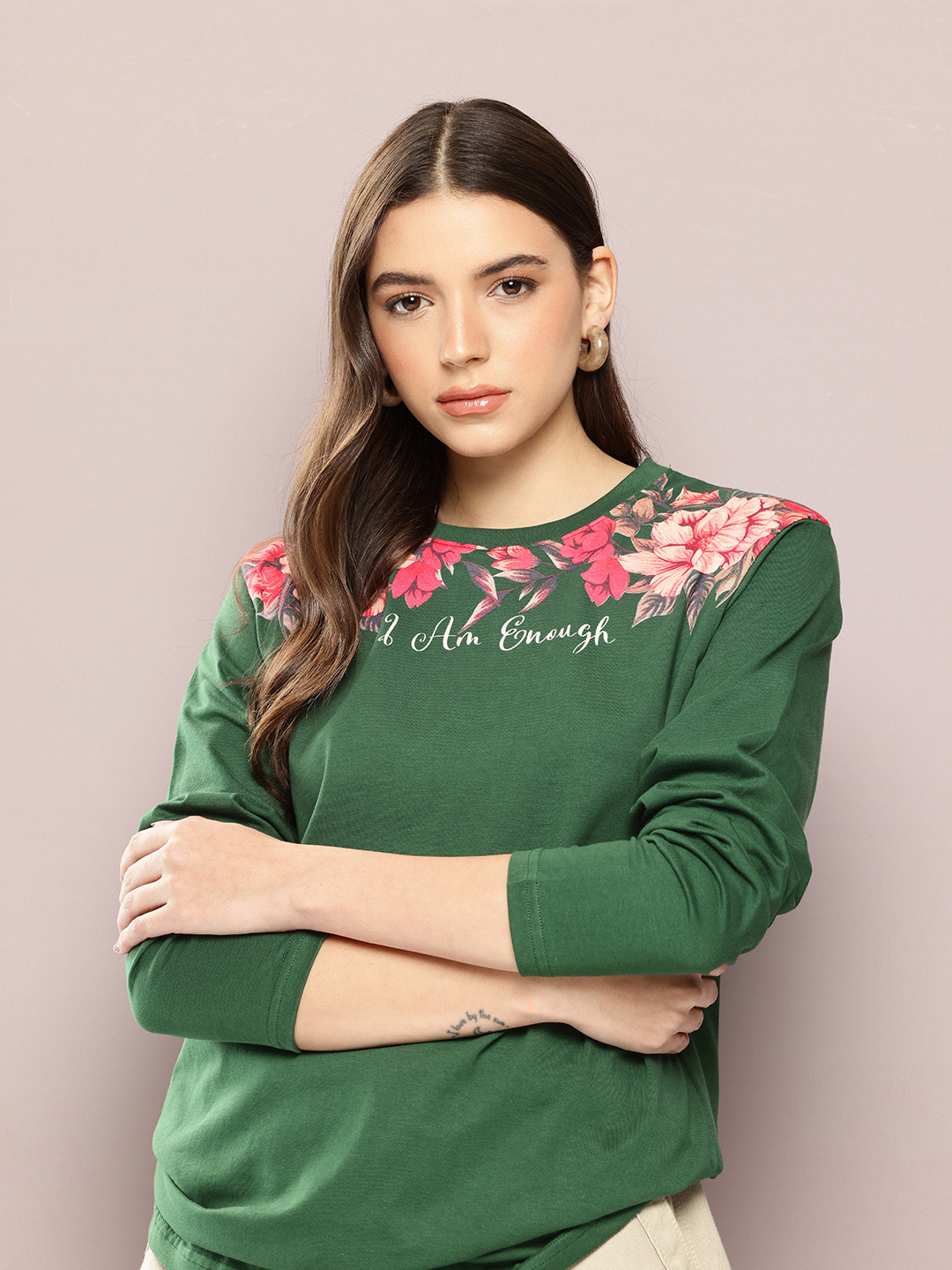 Dillinger Women Long Sleeve Oversized Printed Tshirt