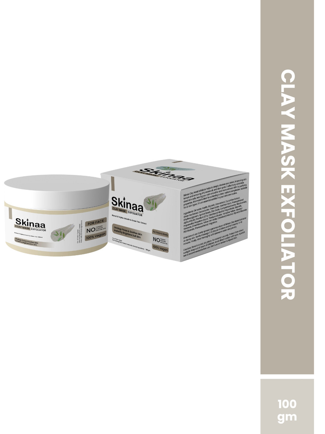 SKINAA Clay Mask Exfoliator - 100 g