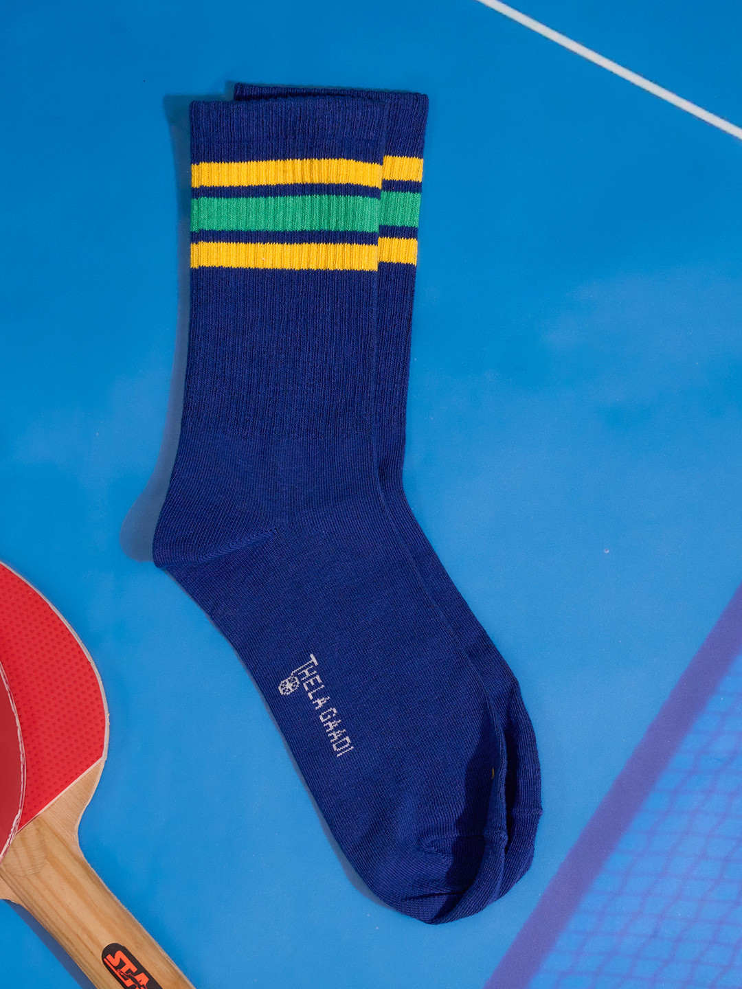 Thela Gaadi Unisex Calf Length Stripes Socks