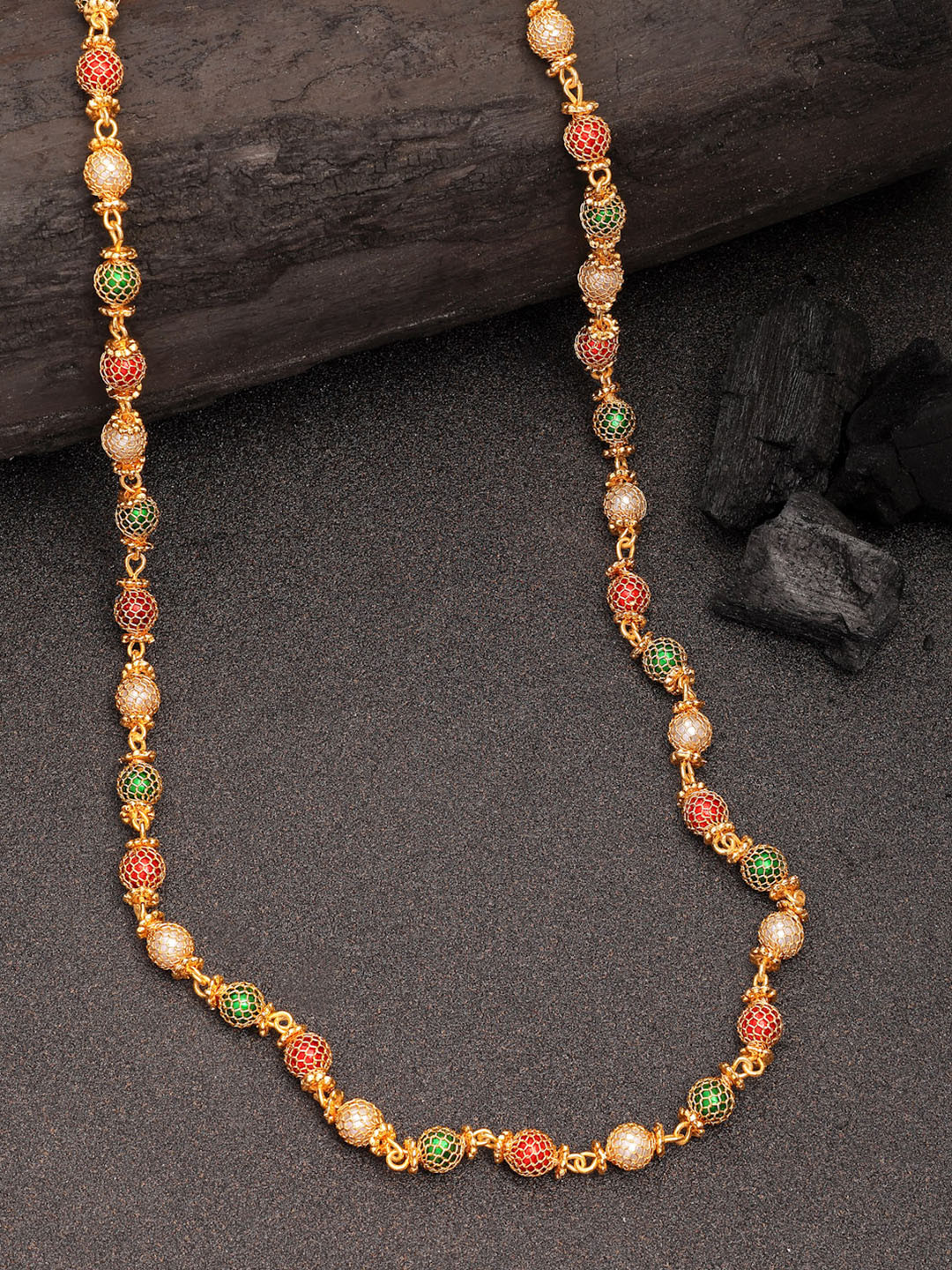 Anouk Women Multi color Gold-Plated Artificial Beads Chain