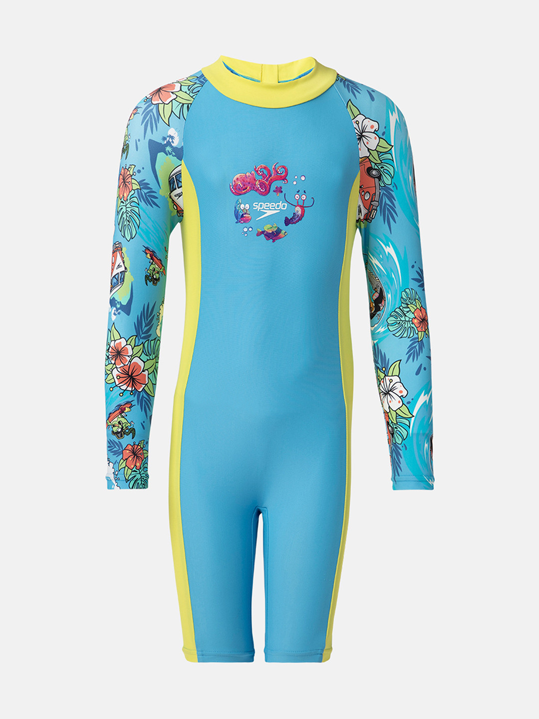 Speedo Girl's Endura Brite All In One Kneesuit With UPF 40+ Sun Protection