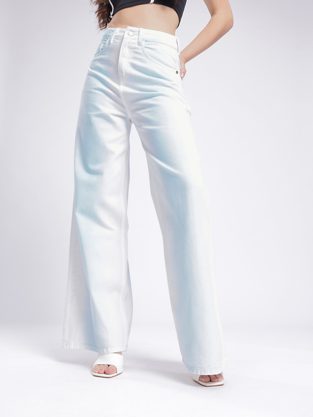 glitchez Women Wide Leg Ombre Jeans