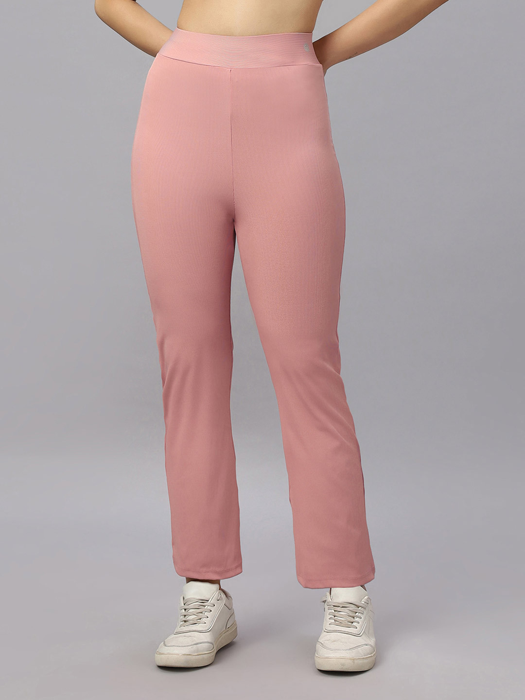 Soie Mid-Rise Ankle-Length Fit & Flare Pants With Back Pockets