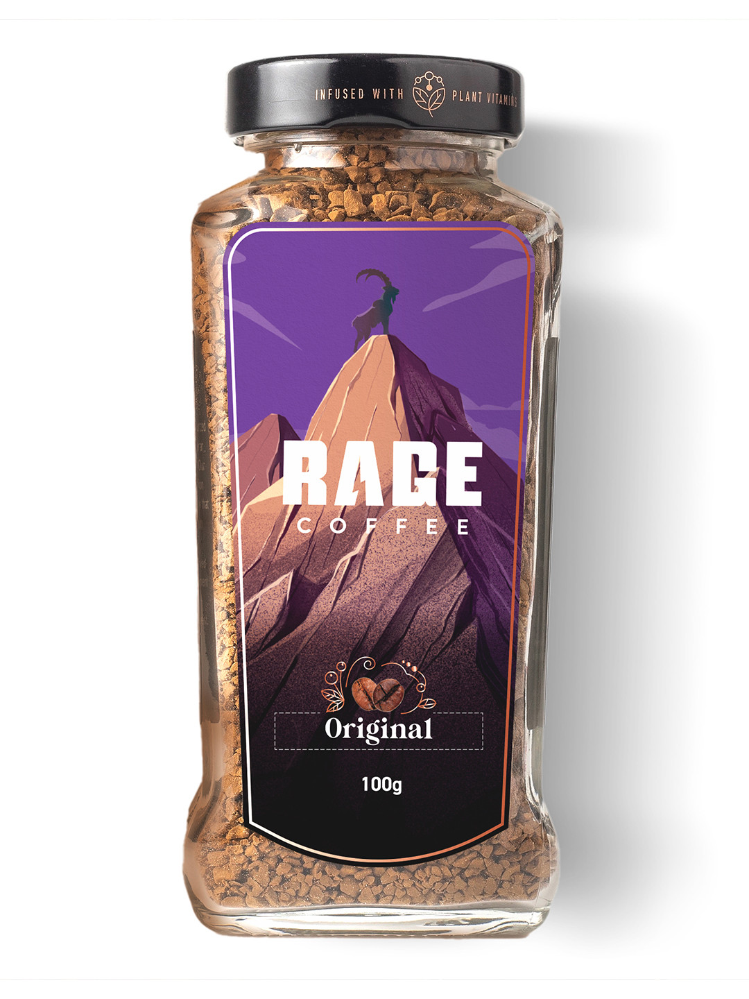 Rage Coffee Premium Arabica Instant Coffee - Original Blend - 100 g