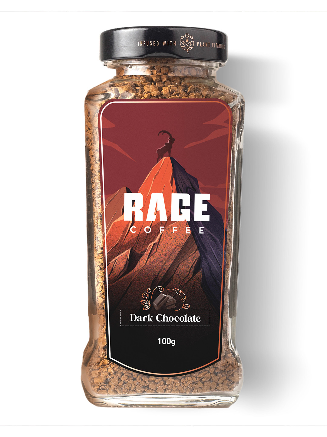 Rage Coffee Premium Arabica Instant Coffee - Chocolate Flavour - 100 g